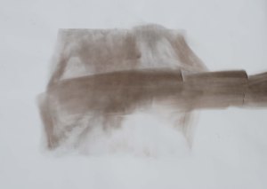 Trace Drawing made from ‘It has come to this…’ Charcoal Dust on Paper. 150 x 150 cms (detail) 
